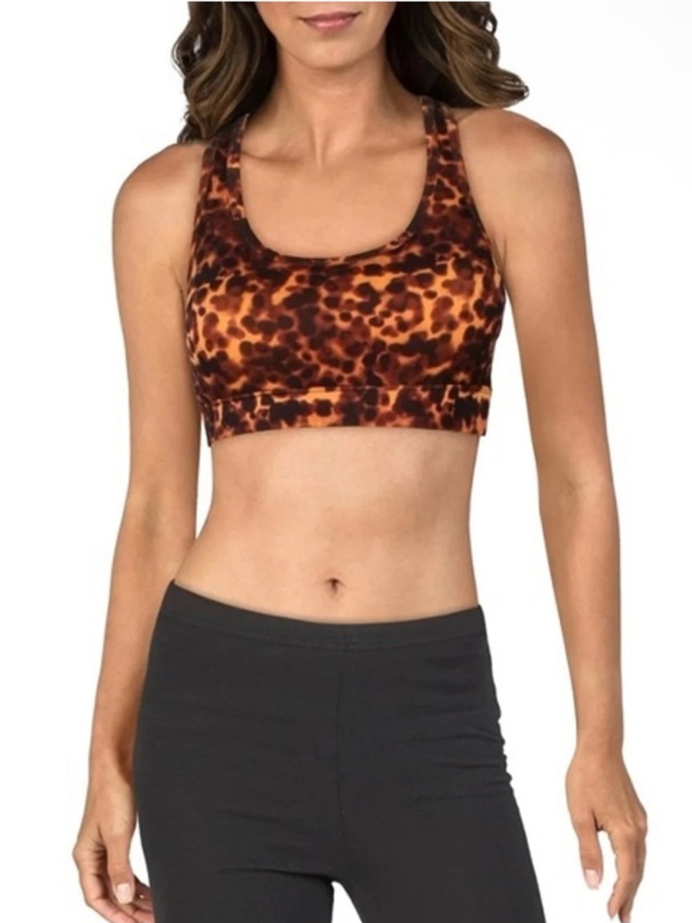 X by Gottex Running Fitness Sports Bra in Tortoise Shell size Large